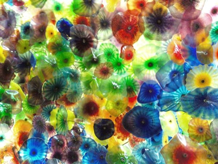 Colored Glass Flowers